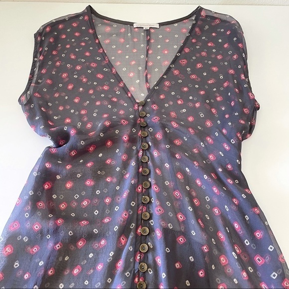 Anthropologie Corey Lynn Calter Sheer Button Front Beach Coverup Dress Medium - Picture 8 of 15